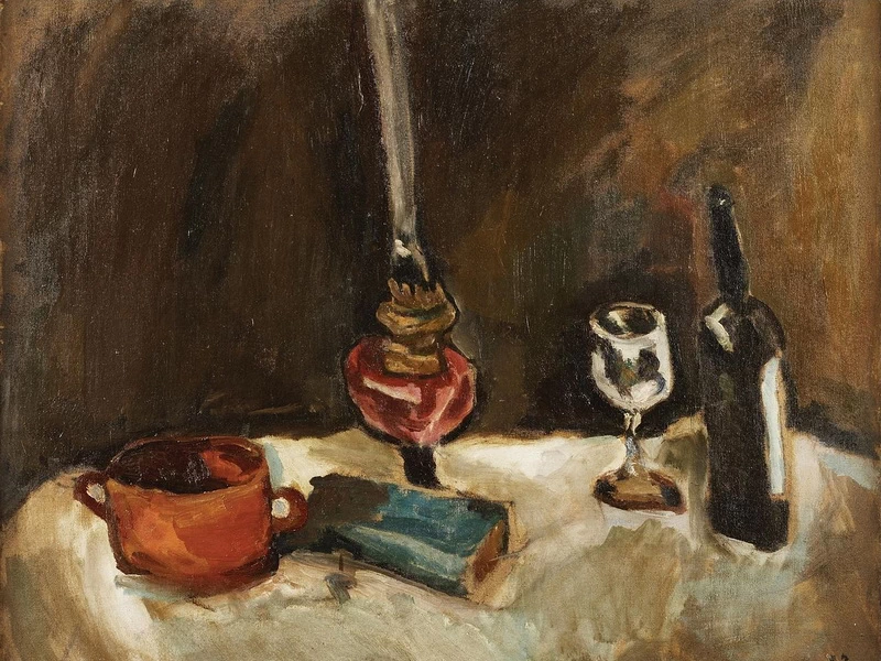 1893-Chaïm Soutine - Natura morta con lampada